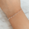 silver interlocking hearts bracelet for child